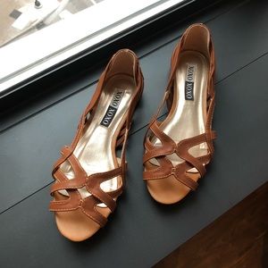 XOXO brown cutout flats - size 7